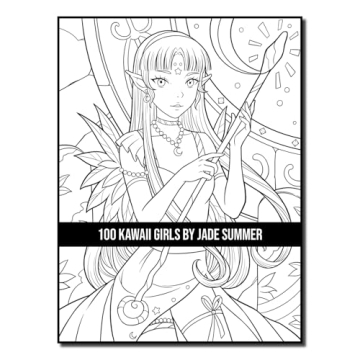 100 Kawaii Girls Coloring Book Collection - Fun & Fantasy