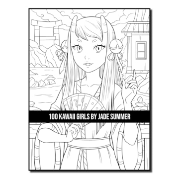 100 Kawaii Girls Coloring Book Collection - Fun & Fantasy