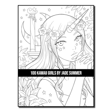 100 Kawaii Girls Coloring Book Collection - Fun & Fantasy