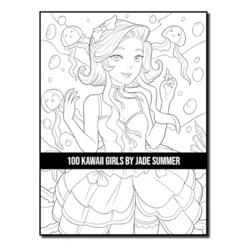 100 Kawaii Girls Coloring Book Collection - Fun & Fantasy