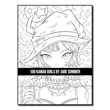 100 Kawaii Girls Coloring Book Collection - Fun & Fantasy