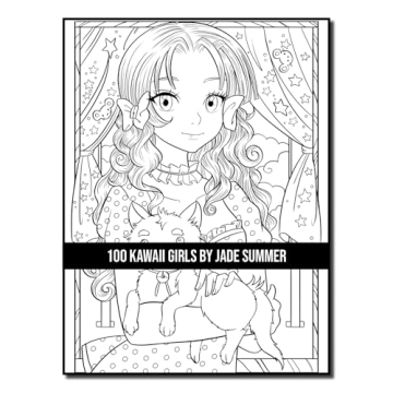 100 Kawaii Girls Coloring Book Collection - Fun & Fantasy