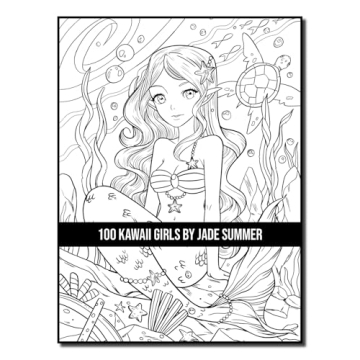 100 Kawaii Girls Coloring Book Collection - Fun & Fantasy