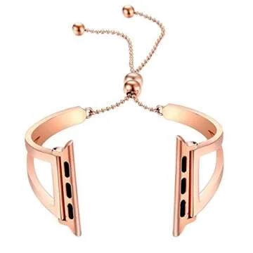 fastgo Bracelet Compatible for Apple Watch Band 38mm 40mm 41mm Women, Jewelry Bling Bands Cuff Stainless Steel Womens for Iwatch SE&Series 7 6 5 4 3 2 1