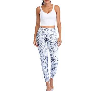 Oalka Sports Bra Womens Longline Padded Crop Tank Yoga Bras Workout Fitness Top Heart Pure White S