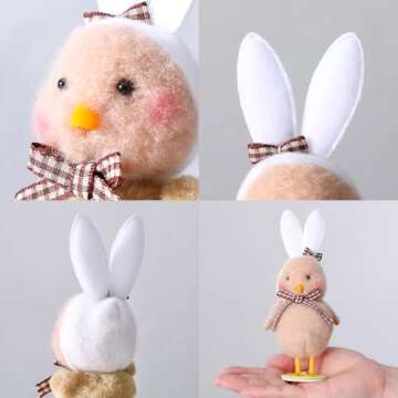 Heukikt 4Pcs Plush Easter Chick Tabletop Decor