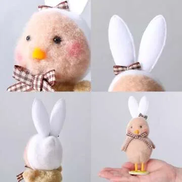 Heukikt 4Pcs Plush Easter Chick Tabletop Decor