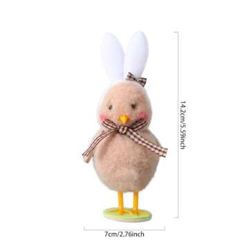 Heukikt 4Pcs Plush Easter Chick Tabletop Decor