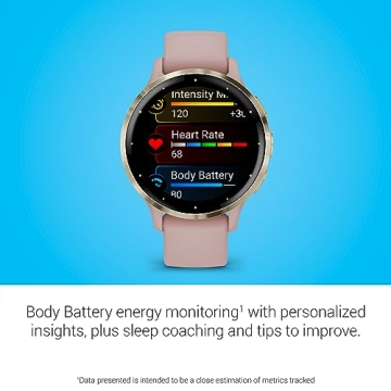 Garmin Venu 3S Smartwatch - Stylish Health Tracker with AMOLED Display