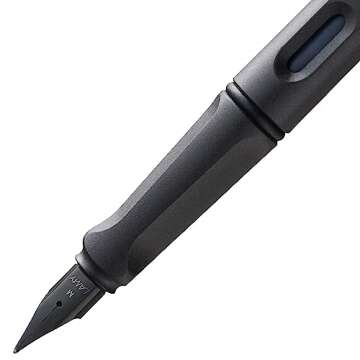 Lamy Safari Fountain Pen, Charcoal Medium Nib (L17M)