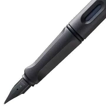 Lamy Safari Fountain Pen, Charcoal Medium Nib (L17M)