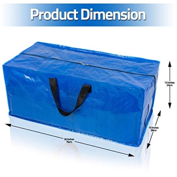 Heavy Duty Organizer Storage Bags - XL Moving Totes Packs