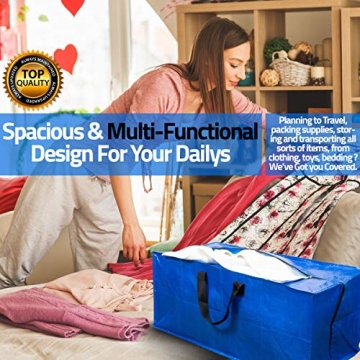 Heavy Duty Organizer Storage Bags - XL Moving Totes Packs