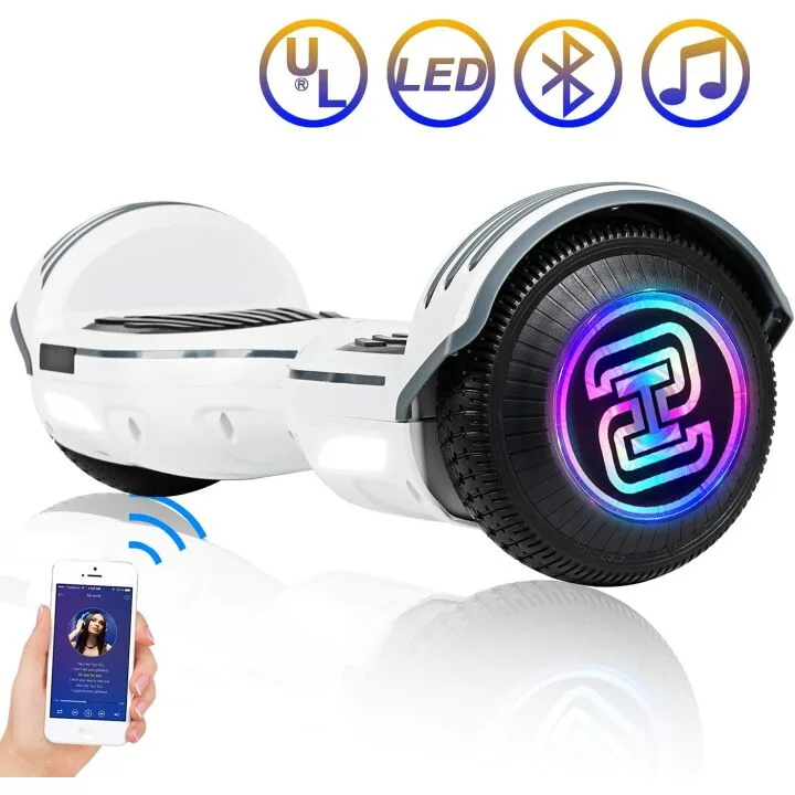 SISIGAD Kids Hoverboard with Bluetooth & Lights