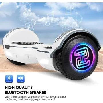 SISIGAD Kids Hoverboard with Bluetooth & Lights