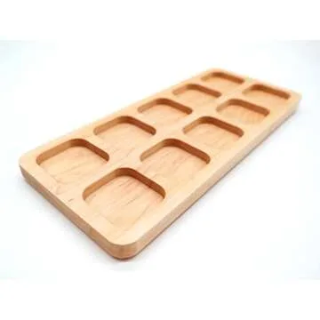Wooden Ten Frame Montessori Toy for Sorting and Counting