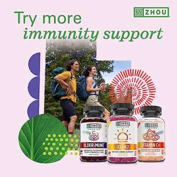 Zhou Nutrition Vitamin D3 K2, Bone and Heart Health Formula 5000 IU Vitamin D3 & 90 mcg Vitamin K2, Max Strength 2 in 1 Immune Support and Calcium Absorption, Gluten Free, 60 Count