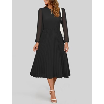 Stylish ZESICA Women's Chiffon Midi Dress for Every Occasion