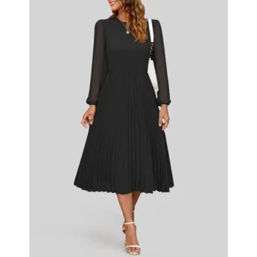 Stylish ZESICA Women's Chiffon Midi Dress for Every Occasion