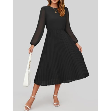 Stylish ZESICA Women's Chiffon Midi Dress for Every Occasion