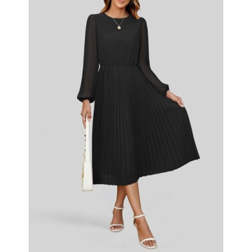 Stylish ZESICA Women's Chiffon Midi Dress for Every Occasion