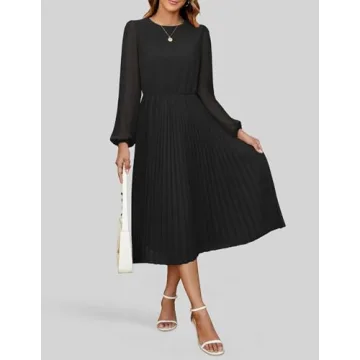 Stylish ZESICA Women's Chiffon Midi Dress for Every Occasion