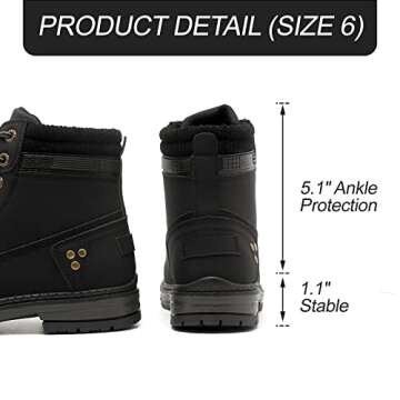 sofysofy Women Work Boots - Waterproof Hiking Outdoor Lightweight Construction Composite Comfortable