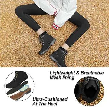 sofysofy Women Work Boots - Waterproof Hiking Outdoor Lightweight Construction Composite Comfortable