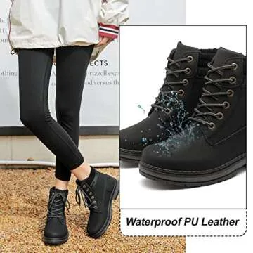 sofysofy Women Work Boots - Waterproof Hiking Outdoor Lightweight Construction Composite Comfortable