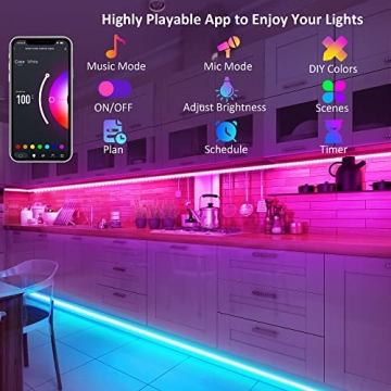 Smart RGB Under Cabinet Lights Kit with Alexa Control