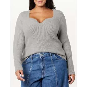 Preston Ribbed Sweetheart Sweater for Plus Size Women