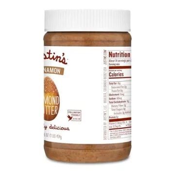 Justin's Cinnamon Almond Butter, Creamy & Gluten-Free 16 Ounce