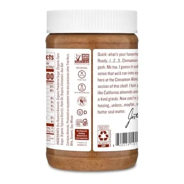 Justin's Cinnamon Almond Butter, Creamy & Gluten-Free 16 Ounce