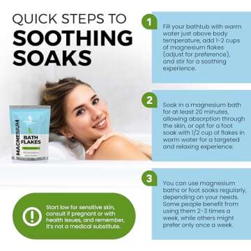 Magnesium Flakes for Relaxing Bath Soaks and Sleep