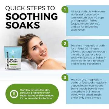 Magnesium Flakes for Relaxing Bath Soaks and Sleep