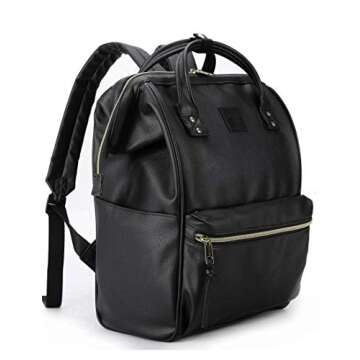 Kah&Kee Leather Backpack for Women and Men | Teacher, Diaper Bag Backpack, Work, School, Nurse, College & Travel