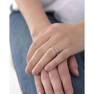 ARTLOVER Size 7 Multi-Color Diamond Eternity Ring