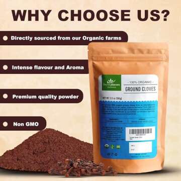 Organic Ground Cloves powder 3.50 oz CEYLONFLAVORS FRESH AND PURE