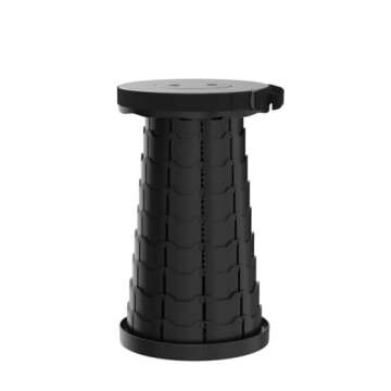 NUMANU Collapsible Stool & 3-in-1 Carry Bag - Upgraded Portable Folding Stool, Height Adjustable, Lightweight, Sturdy Retractable Telescoping Camping Stool Seat Chair or Travel Footrest - Max 400lbs