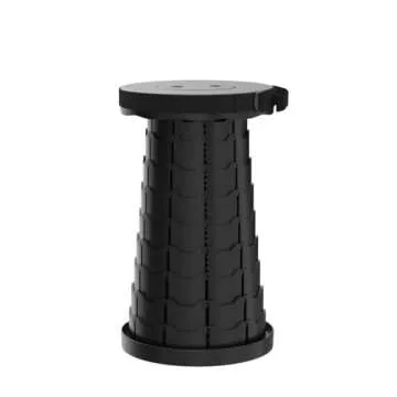 NUMANU Collapsible Stool & 3-in-1 Carry Bag - Upgraded Portable Folding Stool, Height Adjustable, Lightweight, Sturdy Retractable Telescoping Camping Stool Seat Chair or Travel Footrest - Max 400lbs