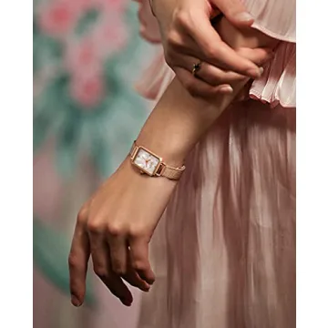 Lola Rose Diamond-Pattern Mother-of-Pearl Women's Watch