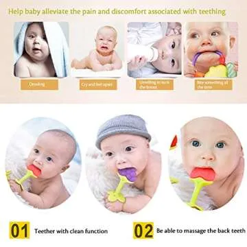 Colorful Infant Teething Toys for Baby's Comfort