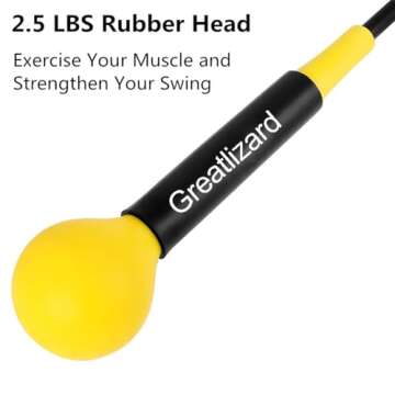 Greatlizard Golf Swing Training Aid Golf Swing Trainer Aid Golf Practice Warm-Up Stick for Strength Flexibility and Tempo Training Golf Golf Swing Aid for Men and Women