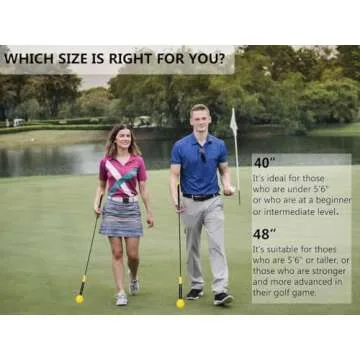 Greatlizard Golf Swing Training Aid Golf Swing Trainer Aid Golf Practice Warm-Up Stick for Strength Flexibility and Tempo Training Golf Golf Swing Aid for Men and Women