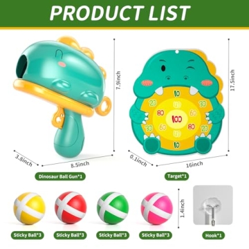 Bennol Dinosaur Games Outdoor Dart Board for Kids 3-8