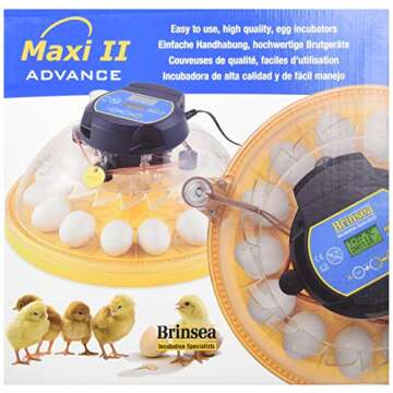 Brinsea Products USAC26C Maxi II Advance Automatic 14 Egg Incubator, One Size, Yellow/Black