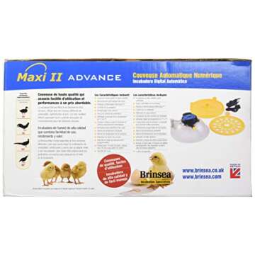 Brinsea Products USAC26C Maxi II Advance Automatic 14 Egg Incubator, One Size, Yellow/Black