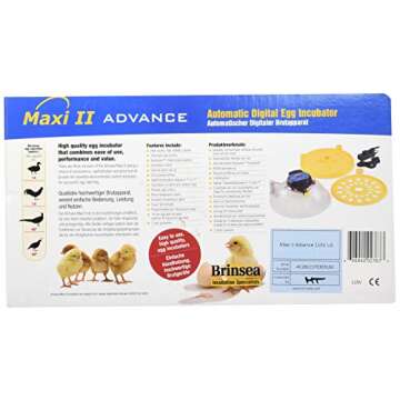 Brinsea Products USAC26C Maxi II Advance Automatic 14 Egg Incubator, One Size, Yellow/Black
