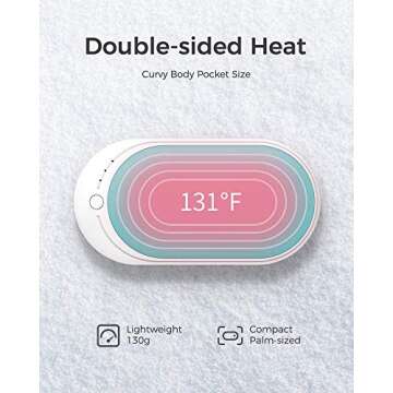 OCOOPA HotPal Rechargeable Hand Warmer, 5200mAh Electric Handwarmer,Portable Pocket Heater, Heat Therapy Great for Raynauds, Hunting, Golf, Camping, Women Mens Gifts