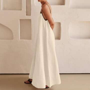 Stylish Women's Maxi Dress with Adjustable Straps for Summer